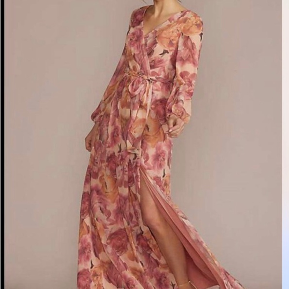 David’s bridal, mother of the bride stress, beautiful rose floral.